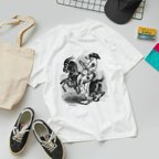 作品＜SUZURIにて販売中です！＞『ヤギに乗ったいぬ』スタンダードTシャツ（販売価格 2,882円・送料別）