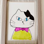 作品ねこ　猫　絵　手書き　原画　イラスト