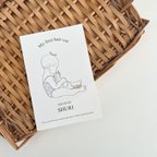 作品【girl(リボンあり)】2枚入り／名入れファーストカット台紙 （データ販売／実物販売）