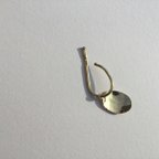 作品dew drop ear hook BRASS 楕円チャーム