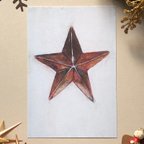 作品Post Card（２枚）「トップスター」/クリスマス　ポストカード