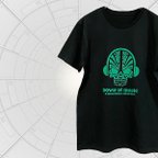 作品POWER OF MUSIC 4.6オンス Tシャツ 半袖　黒緑