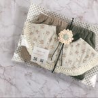 作品選べるカラー♡名入れ無料【𝕞𝕠𝕟 𝕔𝕠𝕦𝕥𝕦𝕣𝕖 gift bag】出産祝い プチギフト　ハーフバースディ ギフトセット ベビーセット