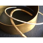 作品hammer finish bracelet brass & silver (size S )