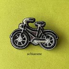 作品レトロな自転車のビーズ刺繍ブローチ