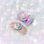 作品♡数量限定♡シャカシャカリボンのアイス♡ヘアクリップ 2こセット♡