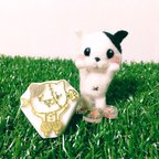 作品【消しゴムはんこ】ハロウィン　フランケンにゃんこ