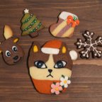 作品【展示】ねこサンタのクリスマスクッキー5種セット