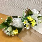 作品白いお花とグリーンの花冠