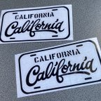 作品USA  USナンバー【 CALIFORNIA 】カリフォルニア sticker ステッカー お得2枚セット 【カラー選択可】 送料無料♪