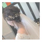 作品ヘッドドレス ウェディングヘッドドレス 結婚式 ヘアアクセサリー ゴールド 髪飾り