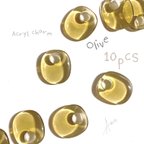 作品【10個】mini oval acryl charm