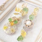 作品【送料無料】flower gardenシリーズ 　春風　お花　ヘアクリップ　ヘアアクセサリー　クリップ部分変色防止コーティング済