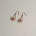 作品【金具選択】桜心ピアス/ノンホールピアス 送料無料