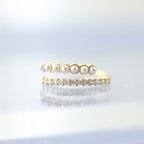 作品【送料無料】フリーサイズリング　パール／ジルコニア　pearl&cz Free ring