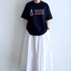 作品8GM 超極厚 ルーズシルエット ロゴ Tシャツ / ブラック