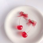 作品cherry.クリアピアス