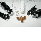 作品Miniature-tuxedo cat　 タキシードキャット　猫の置物