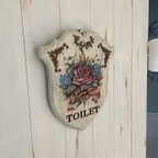 作品トールペイント、トイレボード、toilet