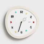 作品Mandeldaクリーム風リビング掛け時計シンプル家庭用アイデア時時計壁