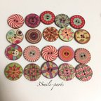 作品button#48 レトロ アンティーク ボタン  20pcs