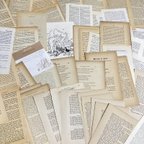 作品☆たっぷり100枚お洒落なアンティーク洋書☆ コラージュ　ラッピング 販促　撮影