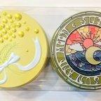 作品☆カルピスバターのショートブレッド缶　２缶入り（お菓子のミカタ・ミモザ缶、太陽と月缶）　