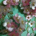 作品ピンクの桜かんざしフルセット