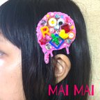 作品たらりん にぎやかヘアピンブローチ