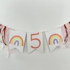 作品Rainbow birthday banner