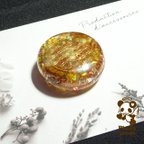 作品(金運)隕石モルダバイト、ギベオンと水晶のオルゴナイト/フラワーカバラ