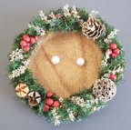 作品リングピロー　Xmas wreath