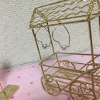 作品ハートフープのミニピアス