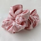 作品jacquard scrunchie (coral)