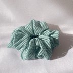 作品Striped scrunchie (green)