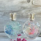 作品香水瓶のハーバリウム2個セット　50ml  箱付き✨ウェディング　装花　贈り物　香水　窓辺　プレゼント✨　プリザーブド　香水瓶　花　ウェルカムスペース✨　オシャレ　窓辺　ラ・パルファリウム　