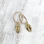 作品K14 gold filled cowrie shell charm earrings 