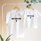 作品<大人サイズ対応>BEST  EVER 家族Tシャツ ロンパース 親子 出産祝い 父の日