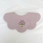 作品ラベンダーの刺繍スタイ