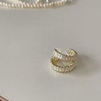 作品zirconia hoop earrings(silver925)