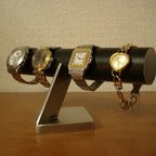 作品クリスマス　腕時計スタンド　ブラック4本掛けインテリア腕時計スタンド　130126