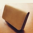 作品【送料無料】ヌメ革の可愛いカードケース〜native leather card case〜