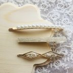 作品White hairpin 3 sets.