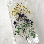 作品3色かすみ草スマホケース