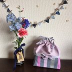 作品ラメ シンデレラのお弁当袋/lunch bag/入園入学/保育園/幼稚園/小学校/通園/通学/女の子