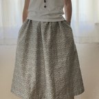 作品白大島紬のスカート 