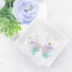 作品紫陽花のピアス～青系～