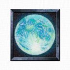 作品【砂絵原画】アクアマリンカラーの満月