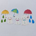 作品てるてる坊主と雨の日シール