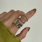 作品-- 90%オフ / 大感謝SALE / 3点ring ---- / 指輪 / リング / セット / セットリング / シルバーリング / ゴールドリング / ペア / ペアリング / 